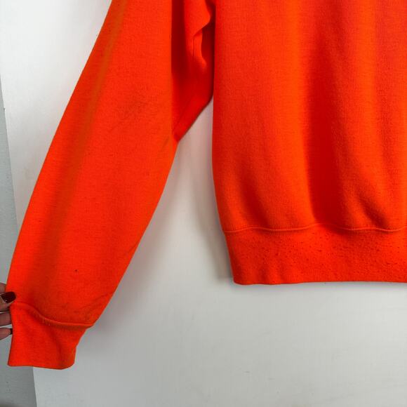Vintage Ace Sportswear Neon Orange Thermal Lined Full Zip Hoodie - Mens 34/36 S - Picture 9 of 11
